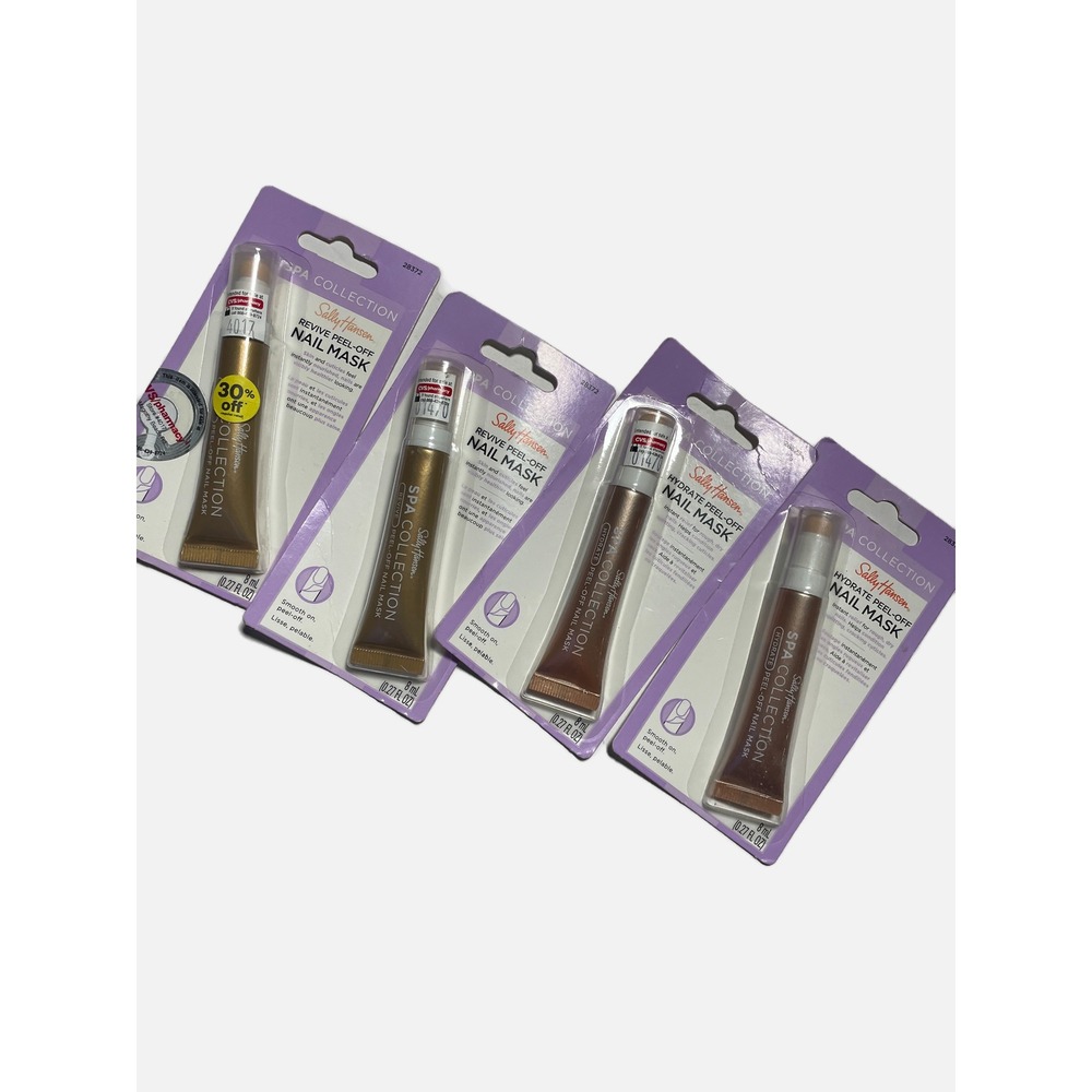 Sally Hansen Nail‎ Mask Set Women 8ml Gold Hydrate Revive Spa Collection 4 Pack